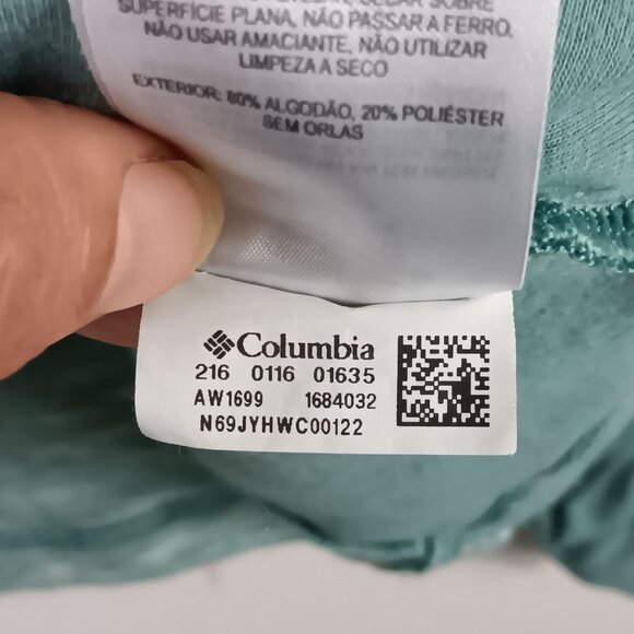 Columbia Outerspaced II 1/2 Zip Size 1X Green Ruched Long Sleeve Shirt AW1699 - Picture 6 of 8